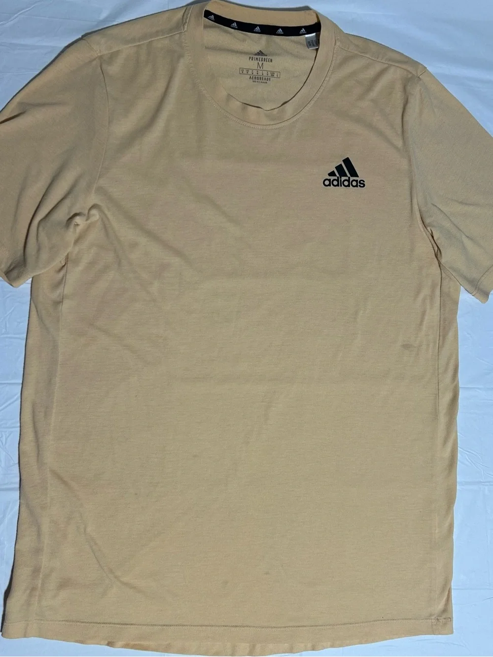 adidas primegreen aeroready Short Sleeve Crew Tee in Ice Tangerine Black Logo